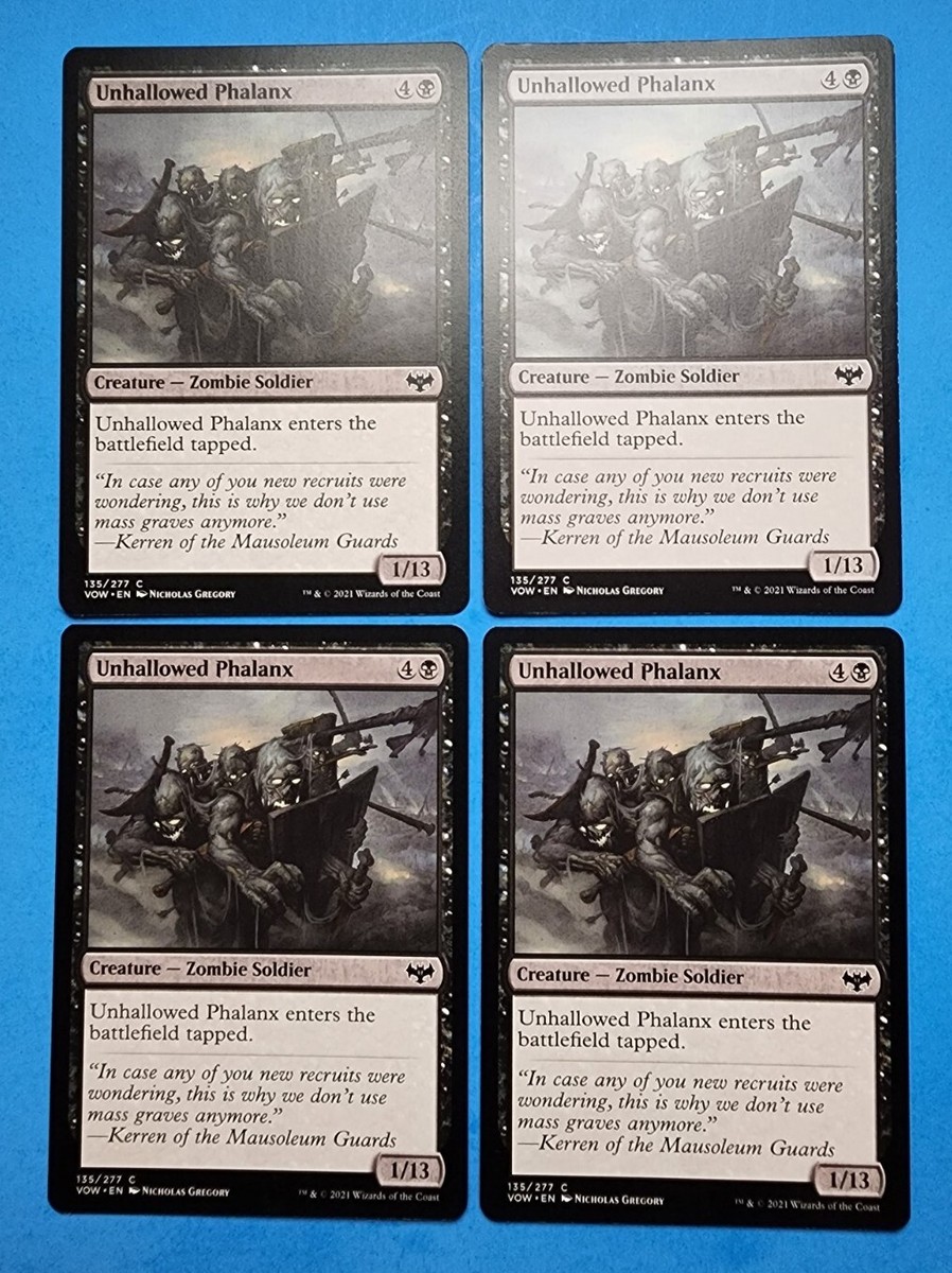 4x Unhallowed Phalanx Crimson Vow Mtg Magic Card Creature Zombie