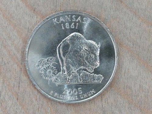 2005 - P Pcgs Kansas State Quarter Ms68  Satin Finish