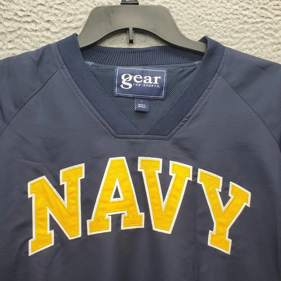 Gear For Sports US Navy Military Jacket Mens Large Navy Raglan Sleeve Pullover - Image 3 of 4