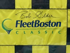 PGA Golf Pro Bob Gilder Signed 2002  Fleet Boston Classic Autographed Pin Flag