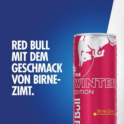 Red Bull Energy Drink Winter Edition Birne-Zimt 250 ml incl. Pfand 6x250ml - Foto 1 di 4