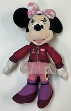 Disney 10" Minnie Mouse Auto Race Car Suit with TuTu 89 Plush Doll Stuffed Toy