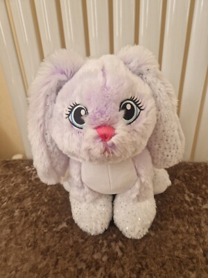 Build a Bear Merry Mission lila Plüschhase Hase Glitzer-singt Happy Birthda