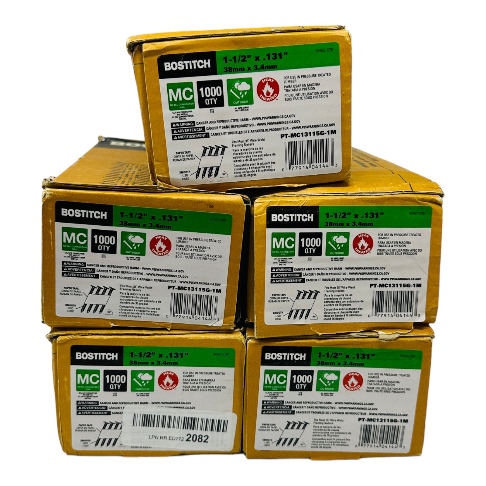 5x BOSTITCH STRAPSHOT JOIST HANGER NAILS 1 1/2"X.131" 1000 PACK 7817034 eBay