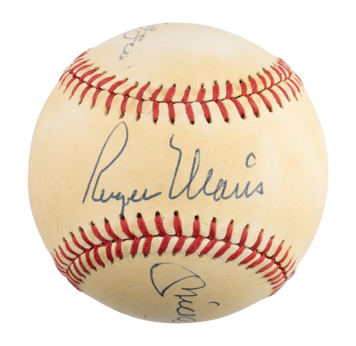 Roger Maris Mickey Mantle & Joe Dimaggio Signed American League
