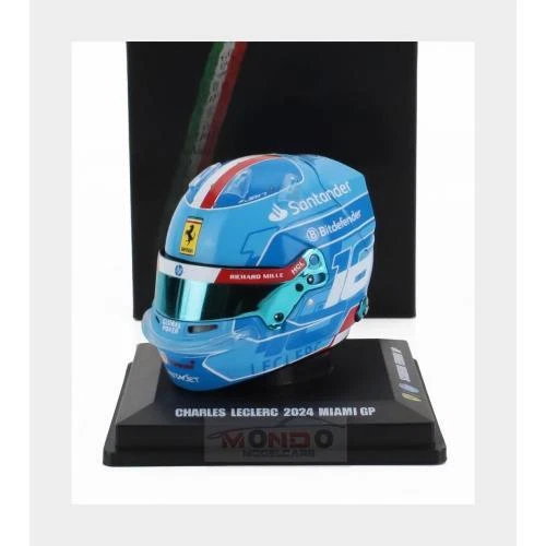 1:5 LOOKSMART Bell Helmet Casco F1 Charles Leclerc #16 Miami Gp 2024 LSHEL002 - Immagine 2 di 2