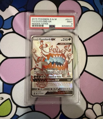 2019 Pokemon Sun & Moon Hidden Fates Guzzlord GX #SV71 Full Art PSA 9 MINT