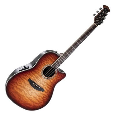 Ovation Celebrity E-Acoustic CS24X-7C, Cognac Burst, Mid-Depth