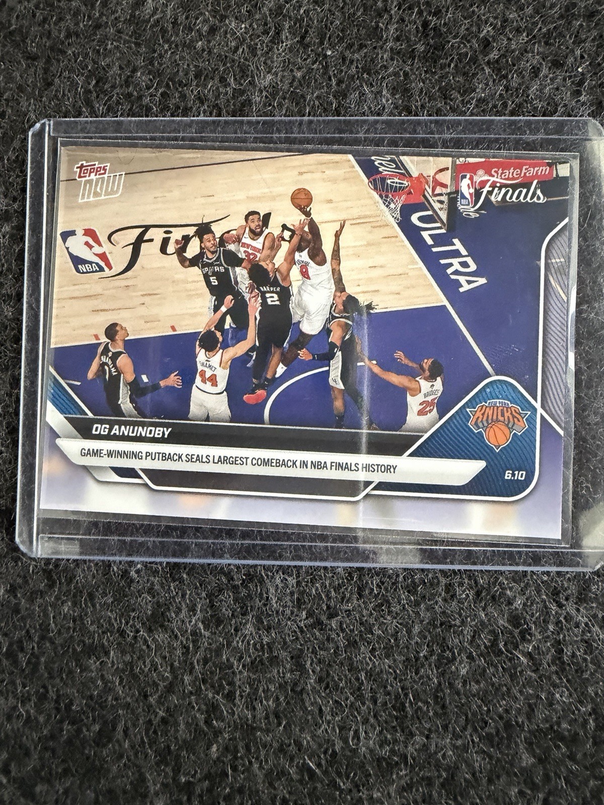 2026 Topps Now OG Anunoby #335 Largest Comeback in NBA Finals History Hand of OG
