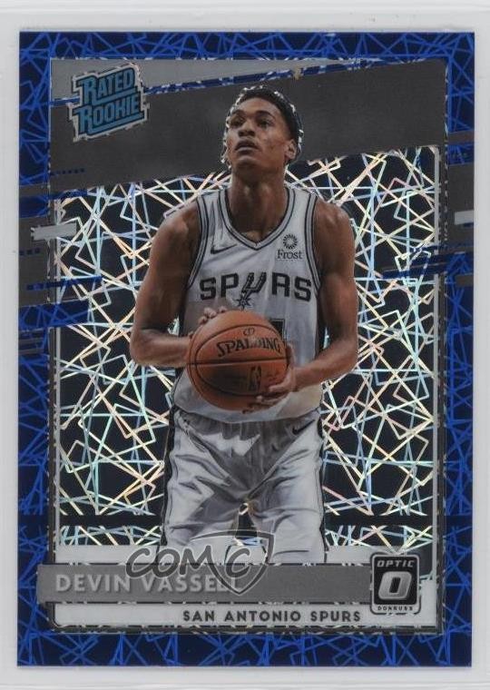 2020 Panini Donruss Optic Rated Blue Velocity Prizm Devin Vassell #161 Rookie RC