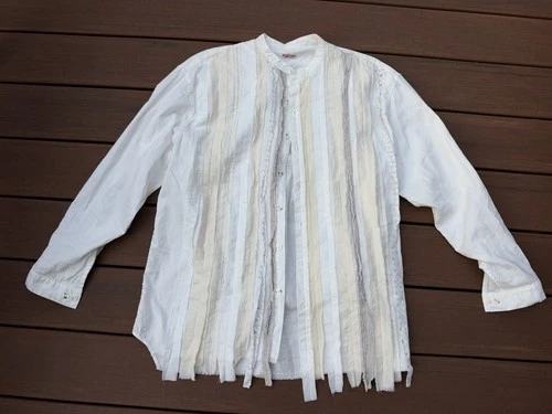 KAPITAL Reconstructed Shirt 2 medium large ecru ivory archive - product listing photo
