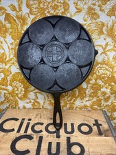 Vintage Griswold Cast Iron No. 34 Plett Swedish Pancake Skillet Pan
