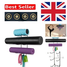 Lightweight Wall-Mount Rack for Yoga Mats & Foam Rollers - Easy Installation