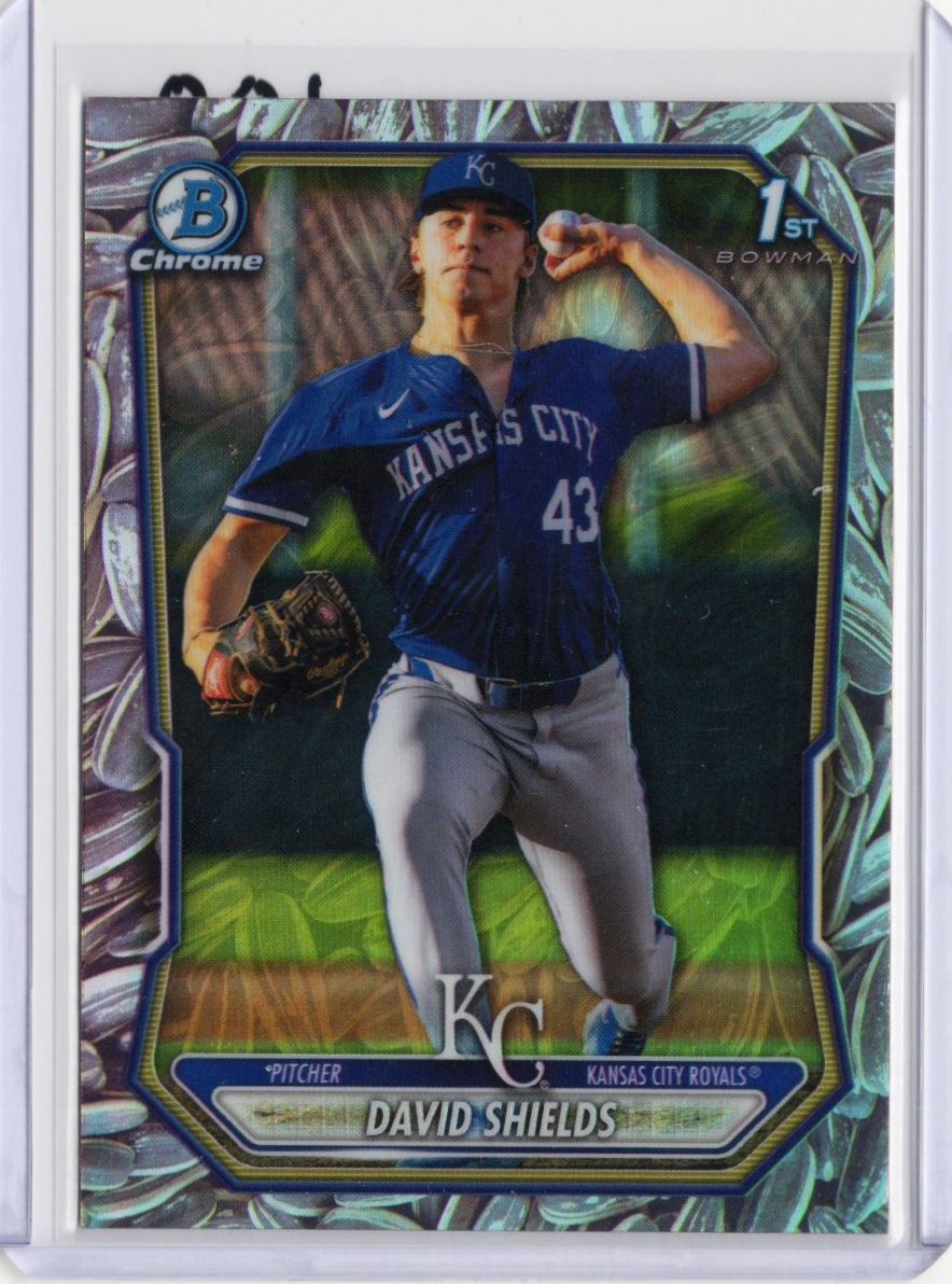 David Shields 2026 Bowman Chrome 1st Sunflower Seeds Snack Pack Refractor - SSP