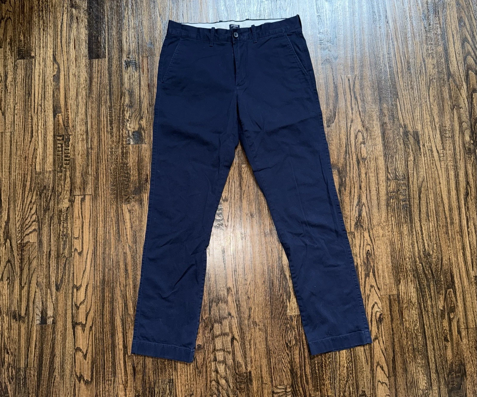 J. Pantalon décontracté chino souple coupe droite bleu marine Crew 32 x 32