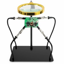 XYK Helping Hands Soldering Station with 3X Magnifying Glass, 4 Flexible Help...