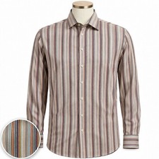 HUGO BOSS Collared Dress Shirt Size XL Long Sleeve Button 100 Cotton Stripe