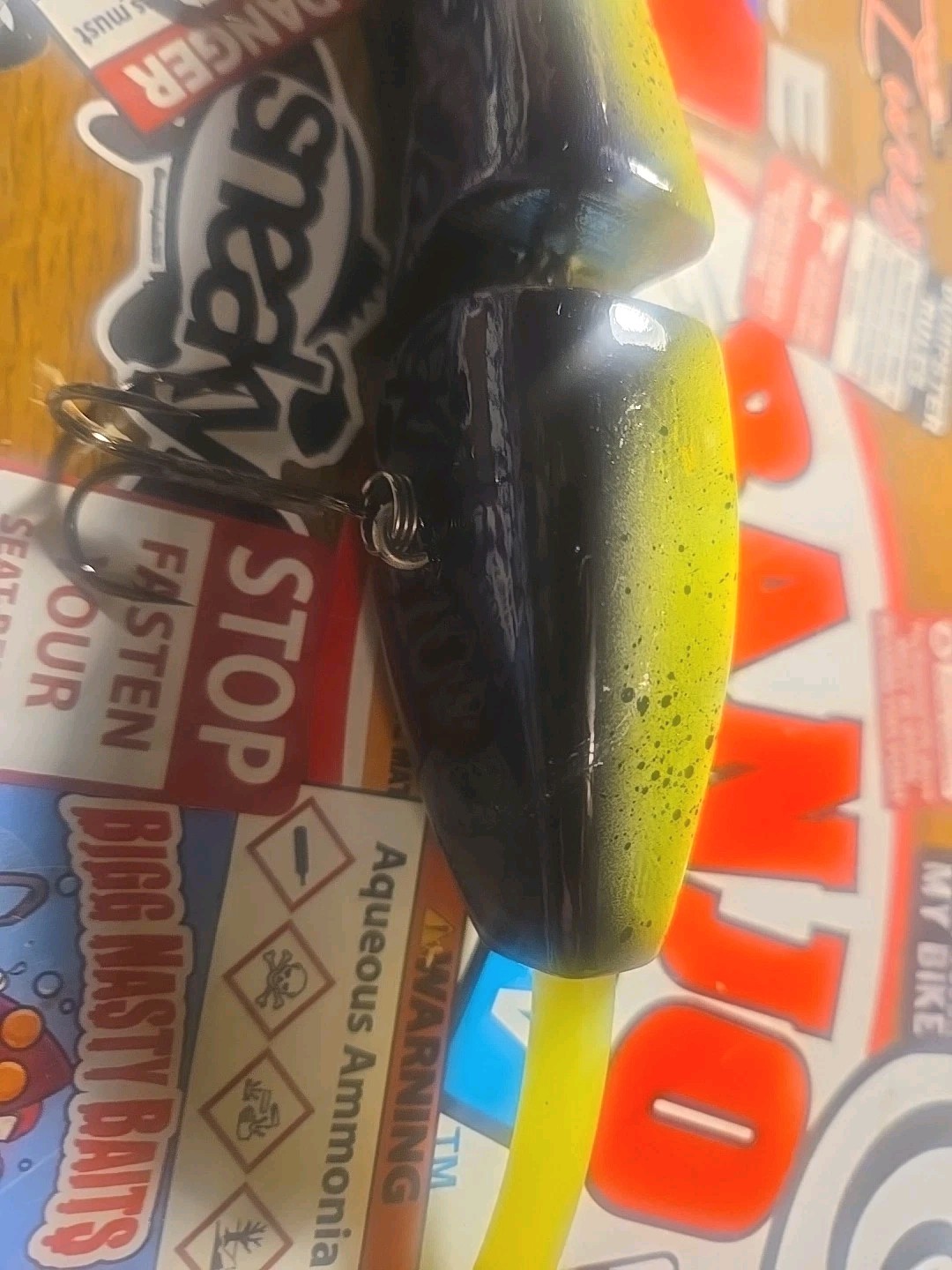  Lunker Fighters Diesel Lizard XL Wood Swimbait, Topwater 3.5oz - Image 5