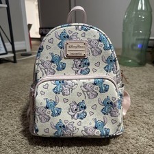 Loungefly Disney Park Lilo  Stitch Angel Mini Backpack Bag Women Girl Character