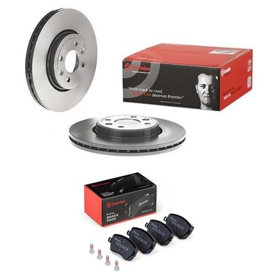 BREMBO Front 2x Brake Discs + Pads 280mm Vented Fits Renault Clio