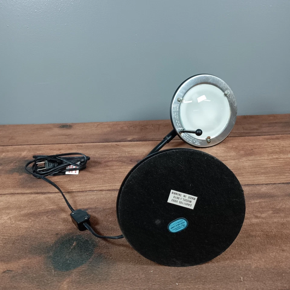 Modern Gooseneck Desk Lamp Wood Cone Base Black Metal Adjustable Task Light - Image 4 of 4