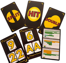 Blackjack Basic Strategy Flashcards for Beginners Casino Game Learning Cards