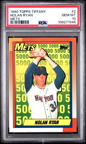 1990 Topps Tiffany Nolan Ryan Mets Baseball Card #2 PSA Gem MT 10