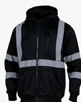 VENDACE Men's ANSI Class 3 High Vis Safety Reflective Sweatshirt
