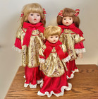 Brinn's Collectible Edition Caroling Family Dolls 1995 Two Girls One Boy w/Box — photo 3