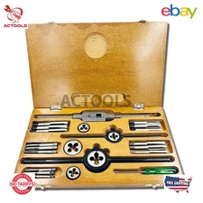 British Standard Whitworth 1/4" To 1/2” Tap  And Die Set Kit 14 Pcs USA ACTOOLS