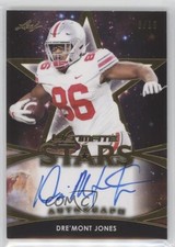 2019 Leaf Ultimate Ultimate Stars Auto Gold /10 Dre'mont Jones #SA-DMJ Auto 2b2
