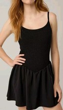 OFFLINE By Aerie Real Me Smocked Flowy Built-in Shorts Tennis Athletic Dress! L