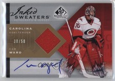 2007-08 SP Game Used Edition Inked Sweaters 38/50 Cam Ward #IS-CW Auto a3i