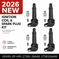 4X Ignition Coil  IRIDIUM Spark Plug For 2006-2011 Hyundai Accent Kia Rio UF499