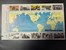 Scott #2981 World War II 1945 Victory at Last Pane of 10 (half sheet) 32¢ Stamps