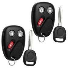 Key Fob Keyless Entry Remote with Ignition Key fits 2003-2006 Chevy 2-Pack