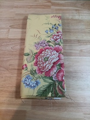 Vintage TPSA Cranston Rose Floral Fabric 60 X 50'' Cottagecore Shabby Chic Style