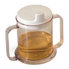 Double Handles Clear Mug Lightweight Drinking Cup Sippy Cup