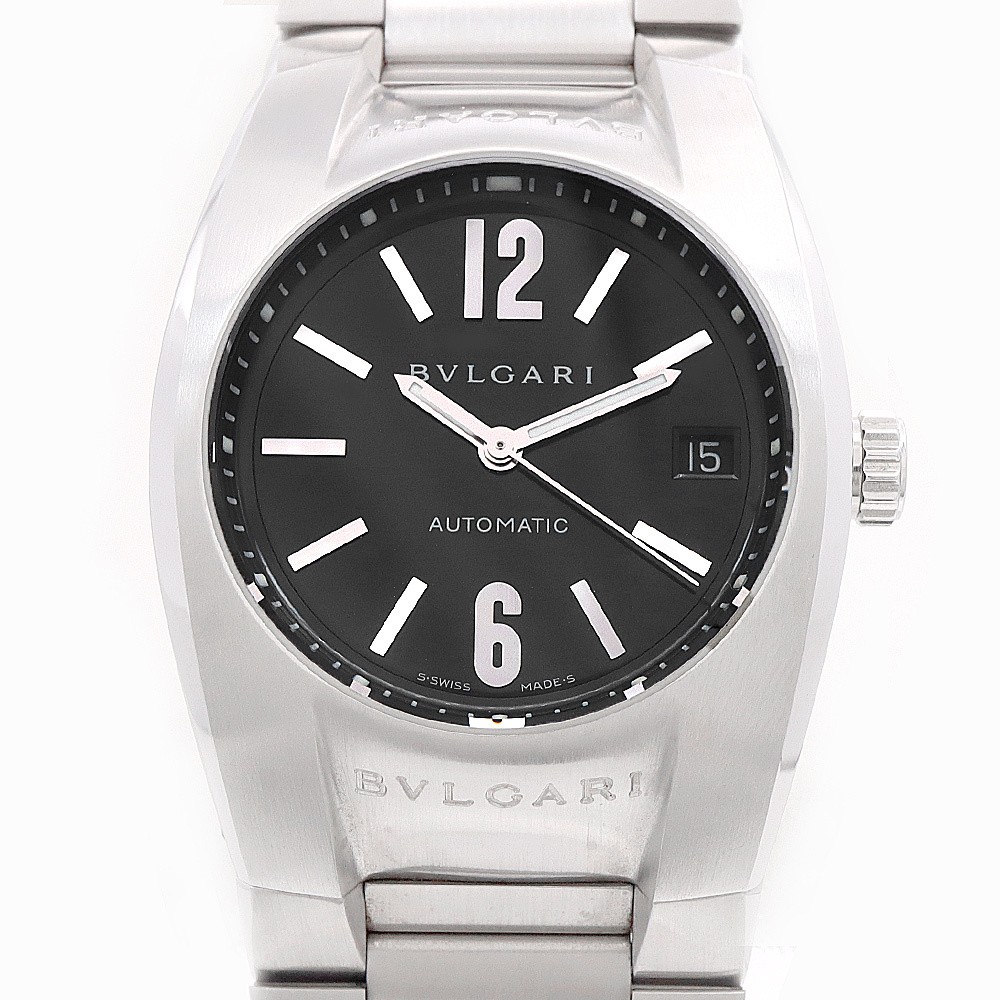 BVLGARI Ergon EG35S Date Black SS Stainless Men's Aut… - Gem