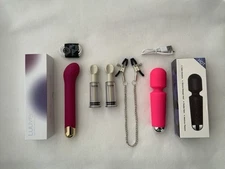 5 piece Lot  lipstick mini bullet key chain vibrators Pink