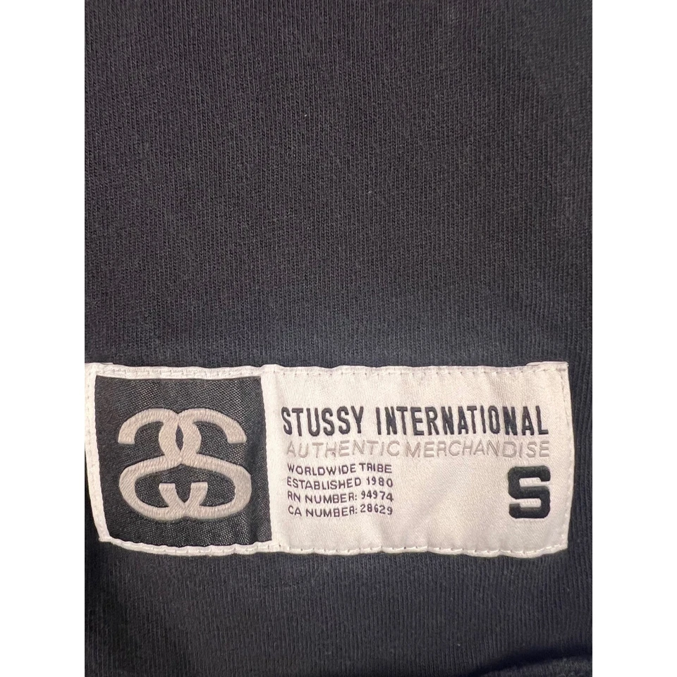 Stussy 35 Baseball Jersey Black White Short Sleeve Shirt Size S - Image 4 of 4