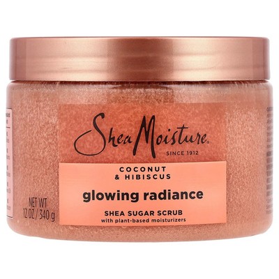 Glowing Radiance Shea Sugar Scrub, Coconut & Hibiscus, 12 oz (340 g)
