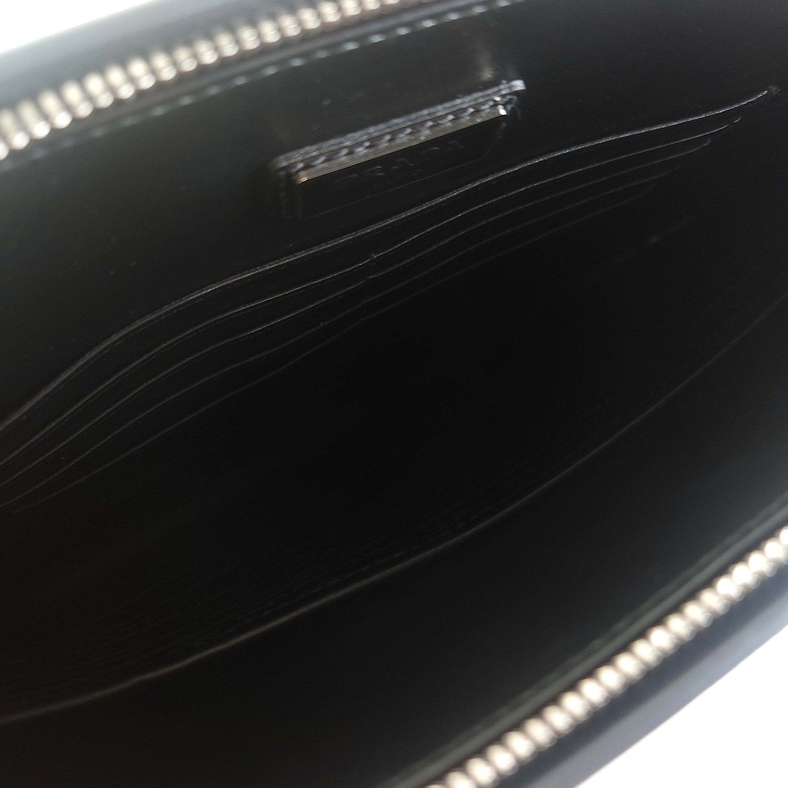 Prada Saffiano Triangle Logo Document Holder Clut… - image 6