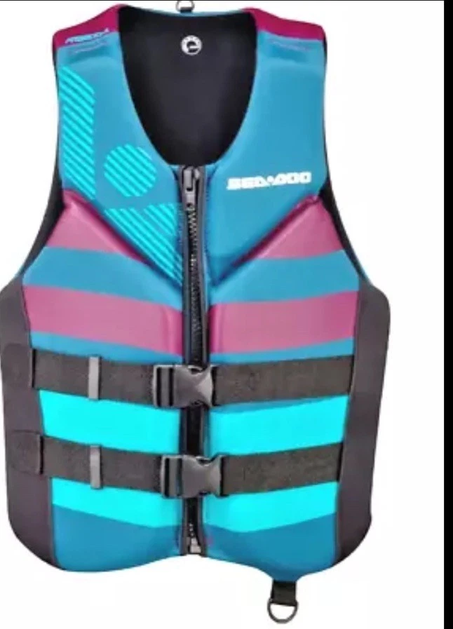 Sea-Doo Freedom Ladies Neoprene PFD Life Jacket Teal Purple GTX GTi Switch Spark