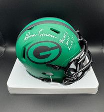 AHMAN GREEN signed auto GREEN BAY PACKERS RAVE Mini Football Helmet w/ COA JSA