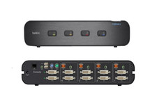 Image of KVM Switch Belkin Secure Dual-Head DVI-I KVM Switch 4 Ports Audio F1DN104E-3EA