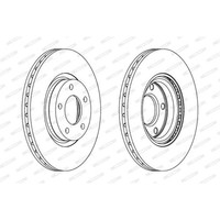 Ferodo 2X Bremsscheibe Vorne Ø300 Mm BelüFtet FüR Mazda 5 CR19 2.0 1.8 CW 1.6