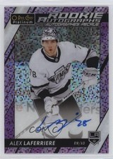 2024-25 O-Pee-Chee Platinum Violet Pixels 54/99 Alex Laferriere #R-AL Auto vl1