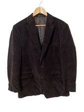 Lauren Ralph Lauren Men's Brown Corduroy Paisley Lined Blazer 42L Two-Button
