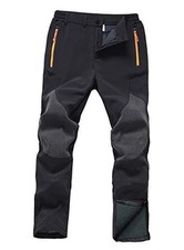 Mens Snow Ski Waterproof Softshell Snowboard Pants Outdoor 32W x 32L Black
